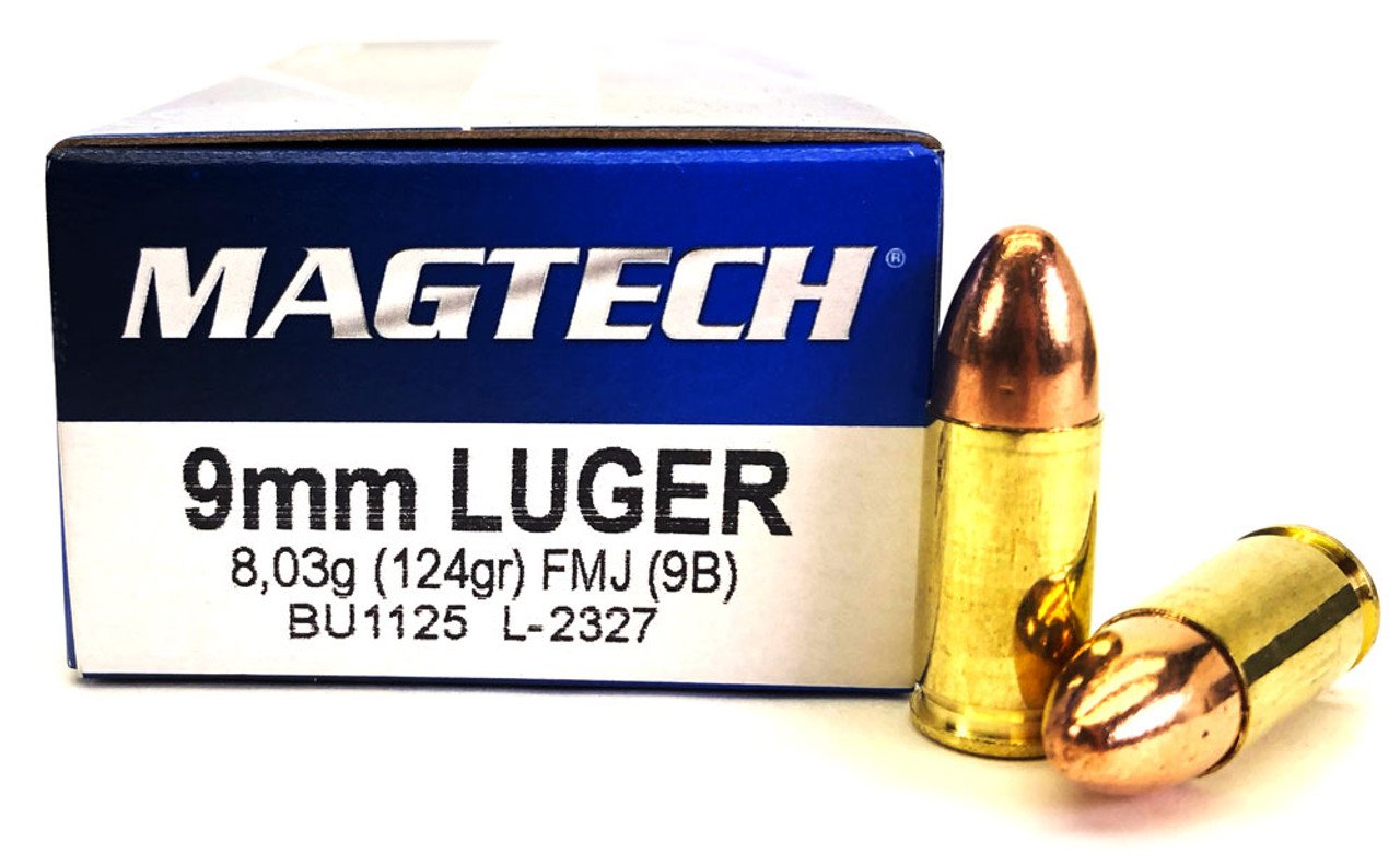 Buy 124gr FMJ 9mm Ammo by Magtech Online In Canada